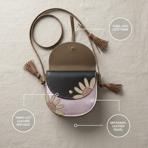 Bolso Bandolera de Cuero Genuino para Mujer, de Cuero Premium, con Correa para el Hombro |   Bolso Floral Hecho a Mano |   Bolso de Diseño con Borlas |   2026 - Product Image 5