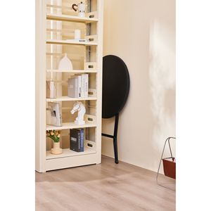 Table de camping pliante ronde en aluminium de 31 pouces - Noir, haute, pour pique-nique en plein air et plage - Product Image 4