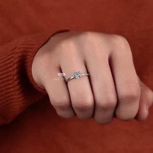 Round Cut Solitaire Lab Grown Diamond Engagement Ring IGI Certified Lab Created Bridal <b>Wedding</b> Jewelry Manufacturer Supplier - Product Image 4