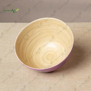 Bol en bambou filé de luxe, fait main, écologique, jetable, compatible lave-vaisselle, vaisselle haut de gamme pour la maison et la cuisine, marché UE/US - Product Image 2