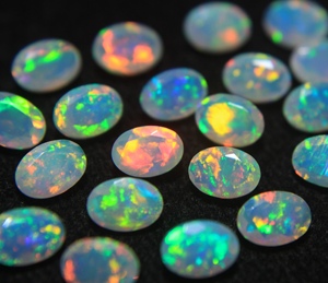 8x6mm Oval Cut Natural Ethiopian <b>Fire</b> Opal Gemstone Multi Color for Jewelry Making Direct From Factory Hasnain <b>Gems</b> Certified - Product Image 2