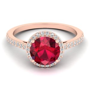 REYES Personalized 925 Sterling Silver GRA Certified Moissanite Wedding Promise <b>Ring</b> with Ruby Gemstone <b>Fine</b> Jewelry For Women - Product Image 1