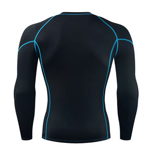Rashguard de surf pour homme, haut de maillot de bain imperméable à manches longues en peau de requin, protection solaire, chemise de bain et de surf, rashguard - Product Image 3