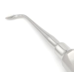 Bernard Root Tip Elevator Left Angled 4mm 15.5cm Bayonet Syndesmotome Instrument d'extraction dentaire à manche creux chirurgical - Product Image 2