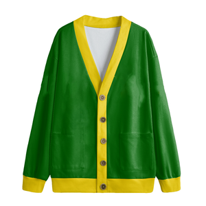 Premium Sorority Cardigan Women Custom OEM ODM 100% Cotton Embroidered Logo Knit Sweater High Street Solid Button Collegiate - Product Image 1