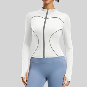 Chaqueta Deportiva de Yoga para Mujer de Primera Calidad, con Tejido de Lona, Ecológica, Transpirable, Cintura Elástica, Ropa Deportiva - Product Image 5
