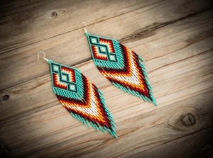 Pendientes Largos de Cuentas de Arroz Coloridas Estilo Boho, Geométricos, con Borlas, para Mujer - Product Image 4
