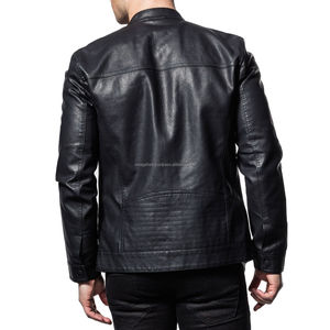 Chaquetas de cuero reflectantes brillantes originales Brando para hombre con logotipo personalizado impreso abrigos al por mayor de lona de calle para motociclistas - Product Image 3