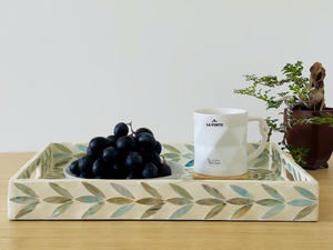 Bandeja de Servir de Nácar con Incrustaciones, Caja de Almacenamiento Ecológica Hecha a Mano para Escritorio y Cocina, Diseño Flexible, Color Personalizable - Product Image 3