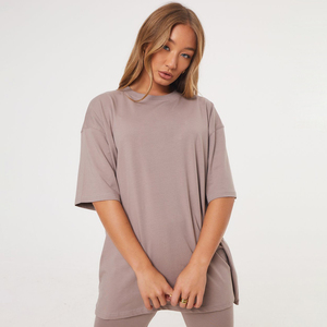 Custom Logo Heavyweight Oversized T Shirt Blank 100% Cotton Drop Shoulder Streetwear Plain Tee Men Women Wholesale Manufacturer - Product Image 3