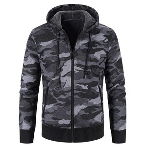 Sweat-shirt à capuche épais et chaud pour homme, style camouflage, manches longues, pour l'hiver - Product Image 5