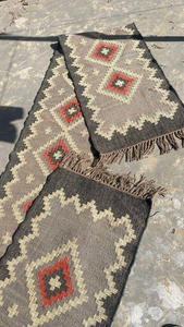 Entryway Home Decor Wool Jute <b>Runner</b> <b>Rug</b> Handmade Boho Tribal Geometric Rustic <b>Hallway</b> Woven Floor Carpet <b>Runner</b> - Product Image 6