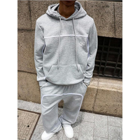 Ensembles de survêtements pour hommes en 2 pièces, tenues Y2K, sweat-shirts à capuche avec cordon de serrage et pantalons de survêtement amples