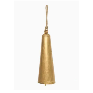 Vintage Christmas Ornaments Star Cutout Brass <b>Cow</b> <b>Bells</b> Metal Hanging Decoration Harmony <b>Bells</b> on Jute Rope Christmas Decor - Product Image 5
