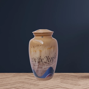 Elegant Handmade Metal Cremation Urn for Human Ashes with Beautiful Texture Decorative Funeral Memorial Urn At Reasonable Price - Product Image 5