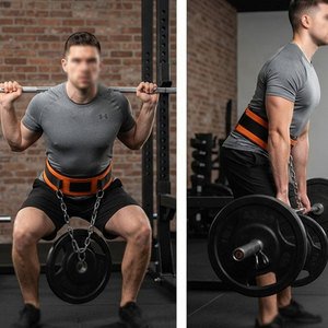 Premium Padded Neoprene Dip <b>Belt</b> With Secure Chain Attachment for Bodyweight <b>Exercises</b> Weighted Fitness Wear Custom Gym <b>Belt</b> - Product Image 6