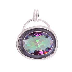 Rainbow Mystic Topaz Pendant 925 Sterling Silver Handmade Gemstone Necklace Luxury Jewelry Gift For Women - Product Image 5