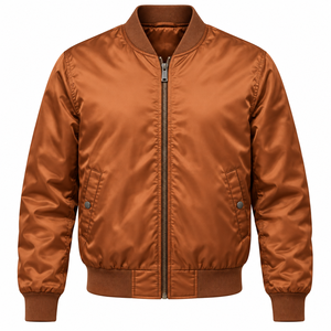 Veste bomber pour homme, style streetwear, tissu confortable, fermeture éclair, poches latérales, service OEM. - Product Image 6