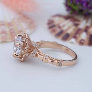 8 Prong <b>Set</b> Unique Round Shape Moissanite 925 Sterling <b>Silver</b> Gold Plated Trendy Customized Wedding <b>Ring</b> - Product Image 2