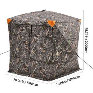 "8x Magnification Portable <b>Camouflage</b> Tent Hunting Blind for 4-5 People with Durable Carrying Bag" - Product Image 5