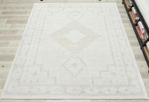 Alfombra Abstracta de Yute y Lana Hecha a Mano, Tejida a Mano, Ecológica y Apta para Mascotas, en Color Beige Marfil, para Sala de Estar y Dormitorio - Product Image 5