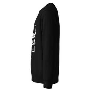 Sudadera de cuello redondo minimalista Good Vibes para hombre, corte regular, jersey negro estampado, estilo otoñal - Product Image 3