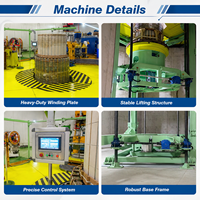 Machine à bobiner verticale pour transformateur haute tension LEADWIN VF Control Speed 2500KVA, couple de 25000N.m, 15KW