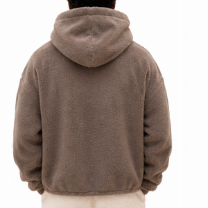Sweat-shirts à capuche en molleton de coton pour hommes, pull-over en sherpa doux, sweat-shirt décontracté à manches longues pour hommes, streetwear décontracté, vente en gros USA - Product Image 2