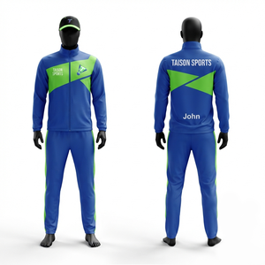 Survêtement de badminton unisexe haut de gamme en polyester 300 GSM, imperméable, écologique, à séchage rapide, avec doublure polaire, marron avec empiècements blancs - Product Image 1