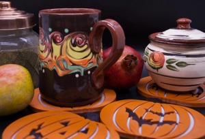 Pumpkin Shape <b>Drink</b> <b>Coaster</b> Ideal For Table Protection Daily Use Home Decor Stylish Kitchen And Dining Accessory From India - Product Image 3