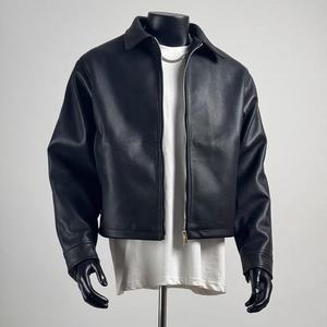 Blouson de motard en cuir véritable pour homme, veste de moto, vêtement d'extérieur de mode haut de gamme, fabricant OEM ODM à marque privée - Product Image 2