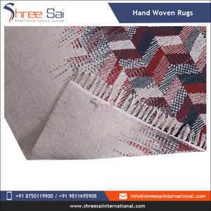 Tapis Kilim fait main, motif géométrique, rectangulaire, tissé, avec franges, pour salon, en vente à prix réduit - Product Image 4