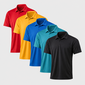 Camiseta Casual Elástica para Hombre, de Poliéster y Elastano, Secado Rápido, Ligera, Antiarrugas, Tejido de Punto de Alto Rendimiento, Manga Corta - Product Image 3