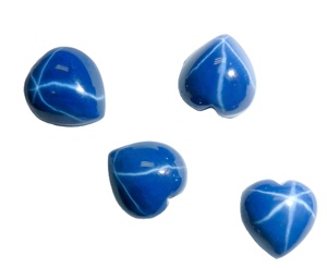 Zafiro Azul Estrella de 11x11 mm, 6 Quilates, Creado en Laboratorio, Cabujón Pulido con Efecto de Estrella de 6 Puntas para Joyería - Product Image 4