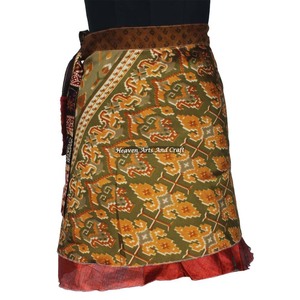 New Gypsy Hippie Boho Indian Retro Paisley Silk Casual Wrap Short Skirt Gypsy Hippie Boho Indian Retro Paisley Silk Casual Wrap - Product Image 5