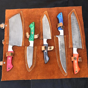 Vente en gros d'usine, ensemble de couteaux de chef professionnels japonais en acier inoxydable 5 pièces, manche en bois, couteaux de cuisine écologiques - Product Image 6