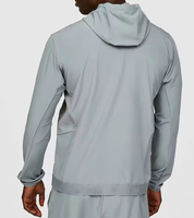 Ensemble de survêtement coupe-vent pour homme, grande taille, veste et pantalon de sport élégants, légers, 100 % nylon, séchage rapide, respirant, couleur unie, 2 en 1