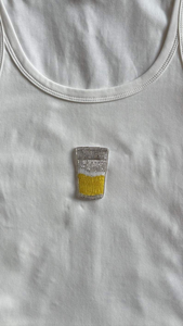 Vintage <b>Woman</b> Gift Use Cotton <b>for</b> <b>Top</b> Beaded Embroidery Design Unisex Heart Shape <b>Silver</b> Plated Handmade Double-Sided Sports - Product Image 1