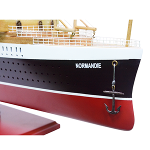 Modelo de Barco Pintado Estilo Náutico de Madera de Cedro, Artesanía para Decoración del Hogar y Artículos de Regalo, 80Lx29.2Wx11.4H Cm - Product Image 4