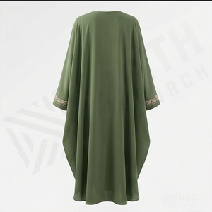 Abaya pour femmes musulmanes, vêtements islamiques élégants de haute qualité, manches longues, broderie sur la poitrine, vêtements modestes tendance - Product Image 2