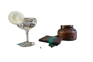 Royal Essence ชุดจานชามเรซินฝังด้วยมือและจานรองแก้วทำจากไม้ที่ทันสมัยสำหรับรับประทานอาหารสุดหรูของขวัญตามเทศกาล - Product Image 3