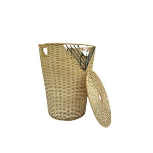 Panier de rangement ovale en rotin naturel Hien Luong 25BHL01 avec cadre métallique, design durable et multifonctionnel - Product Image 3