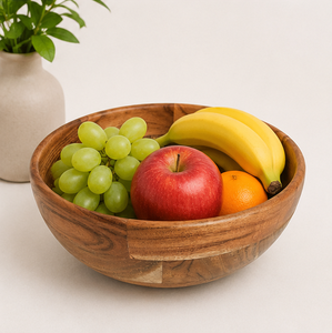 Eco-Friendly Handcrafted Acacia Wood <b>Serving</b> <b>Bowl</b> <b>Large</b> Natural Salad Mixing <b>Bowl</b> for Kitchen & Dining Tableware for Wholesale - Product Image 4