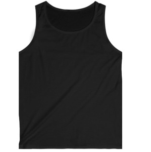 Débardeur côtelé blanc 100 % personnalisé pour homme, coupe ajustée, col ras du cou, en coton, avec impression de logo sur mesure, vente en gros - Product Image 3
