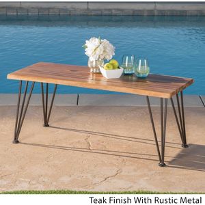 Tavolino da Caffè ZION INDUSTRIAL in Legno e Metallo con Tavolino d'Appoggio - Product Image 3