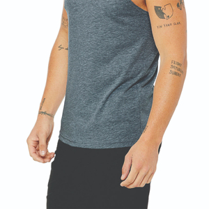 Débardeur en tricot uni pour homme, col rond, style décontracté, gris, grande taille - Product Image 4