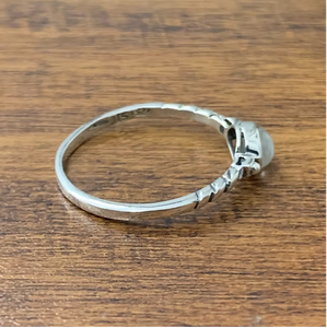 Ethnic Rainbow Moonstone <b>Ring</b> 925 Sterling Silver Oxidized <b>Thin</b> Minimalist Band Designer Engagement Jewelry - Product Image 3