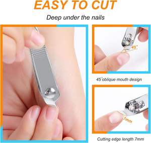 Coupe-ongles robuste UBI pour doigts et orteils, en acier au carbone, pointe acérée, mâchoires larges pour ongles épais, hommes et femmes, OEM - Product Image 3