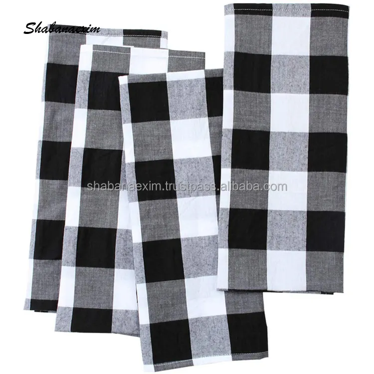 Luxury Kitchen Decorative Checked Design Woven Tea Towel Lightweight Handmade Golf Reusable Dish Towel