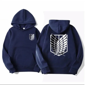 Sudadera con Capucha de Anime Personalizada de Alta Calidad para Hombre, con Estampado de Logotipo de Alas, Corte Regular Informal, Sudadera de Algodón, Ropa Urbana de Otoño - Product Image 2